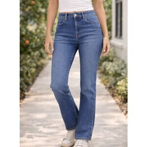 Free People Straight Leg Jeans Women’s Size 28 Made in USA Stretch Denim